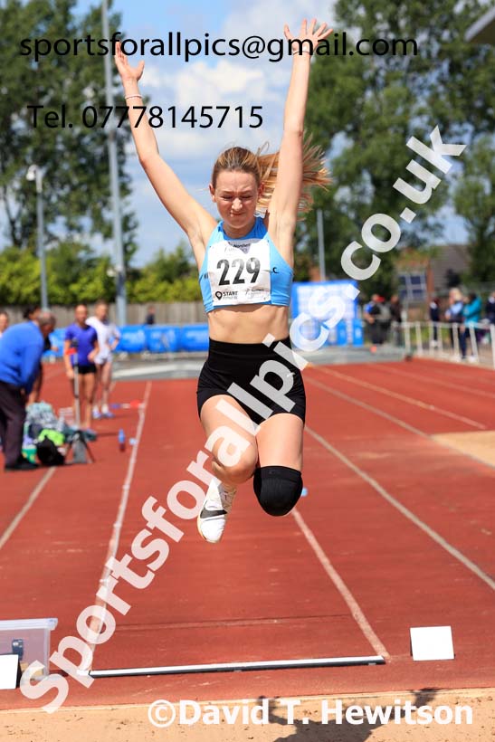 Womens Under-20s long jump, 2024 Northern Senior and Under-20s Track and Field Champs, Middlesbrough.  Photo: David T. Hewitson/Sports for All Pics